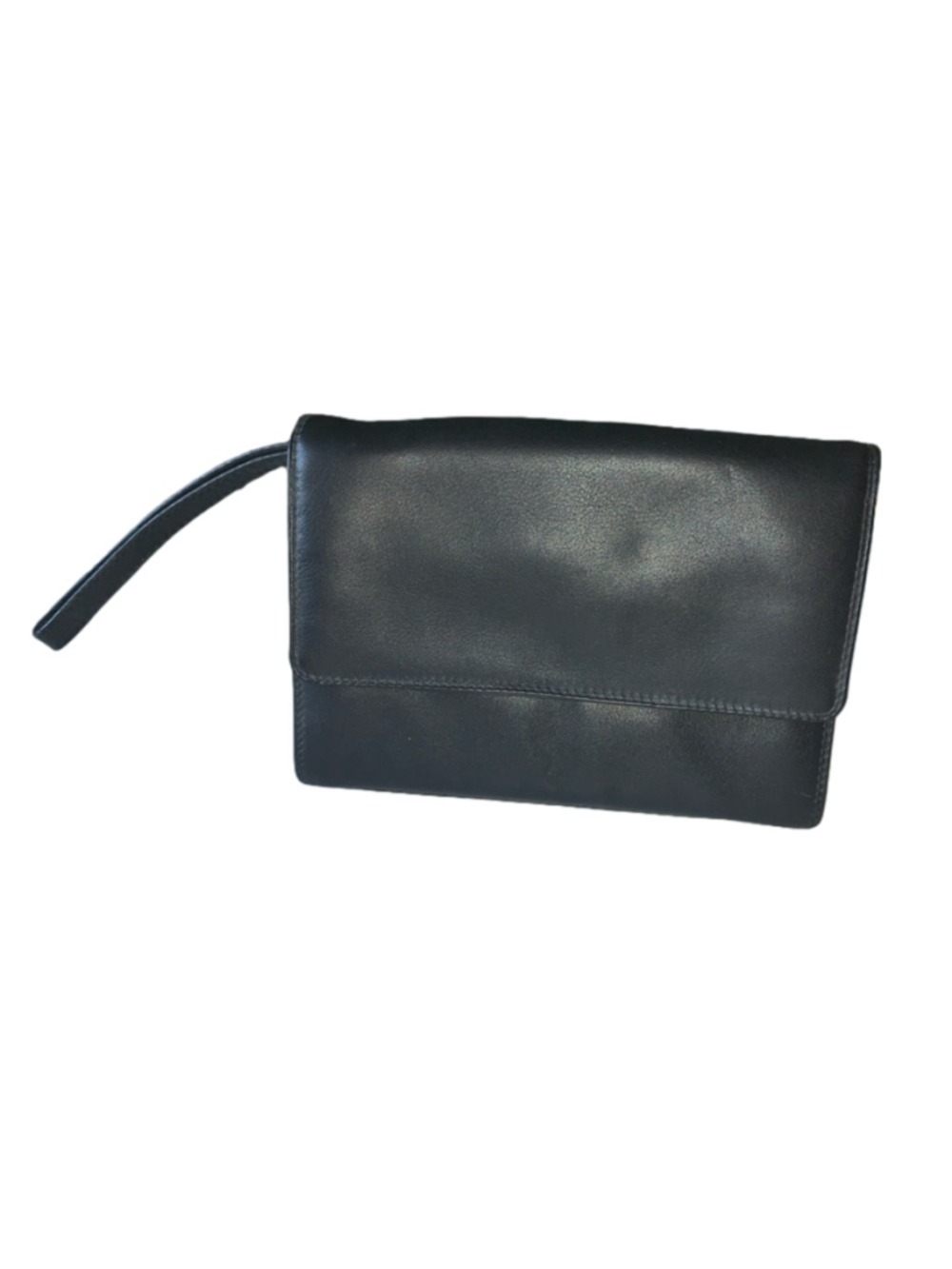 Women's Black Leather Clutch Wristlet Derek Alexander - Picture 1 of 11